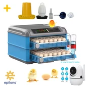 Tam Otomatik 128 Yumurta Kapasiteli Kuluçka Makinesi - Civciv Kaz Hindi Ördek Yetiştiriciliği Wifi Kamera Hediyeli - 1