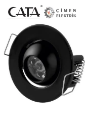 CATA CT 5268 1.5W Siyah Kasa Led Spot 3200K Gün Işığı - 1