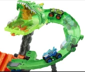 Hot Wheels Monster Trucks Sharks vs Dinos Dragon Demolition Track Set JFR06 thumbnail 3