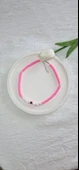 El Yapımı Pembe Boncuk Kolye - 1