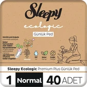 Sleepy Ecologic Günlük Ped Normal 40 Lı - 1