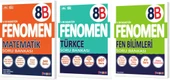 Fenomen Okul 2025 8. Sınıf Matematik + Türkçe + Fen B Serisi Soru Bankası Seti 3 Kitap - 1