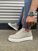 JY152 Cool Bağcıklı Süet Erkek Günlük Spor Klasik Ayakkabı SBT - Gri - 3