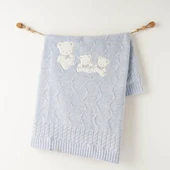 Andywawa AC26341 Triko Battaniye 85x100 Blue Melange - 1