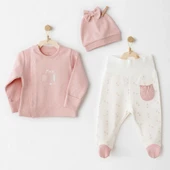 Andywawa AC26086 Mon Petit Amour 3'lü Zıbın Takım Pink - 1