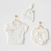 Andywawa AC25899 3'Lü Basic Bebe Takım Ekru - 1