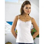 Anıt 2173 Jakarlı Dantelli Atlet Beyaz Beden Xl - 1