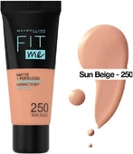 Maybellıne Fıt Me Matte Poreless Fondöten 250 Sun Beıge - 1