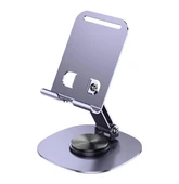 FitPlus K72 Metal 360 Döner Katlanır Masaüstü Telefon ve Tablet Standı - 1
