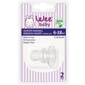 Wee Baby Klasik Damaklı Silikon Biberon Emziği 6-18 Ay No 2 -823 - 1