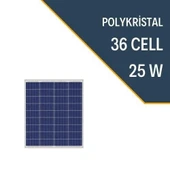 25W POLYKRİSTAL GÜNEŞ PANELİ - 2