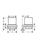 Hansgrohe AddStoris Diş Fırçalık Krom - 2