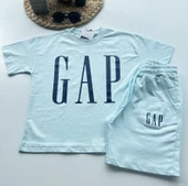 Baskılı Çocuk Şortlu Takım – Mavi thumbnail 8