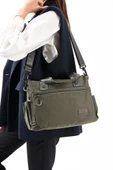 Kadın Omuz Çantası Paraşüt Kumaş Çapraz Askılı Elde Tutmalı Postacı Çantası 31*26 Cm Su İtici Kumaş - 10