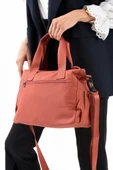Kadın Omuz Çantası Paraşüt Kumaş Çapraz Askılı Elde Tutmalı Postacı Çantası 31*26 Cm Su İtici Kumaş - 3