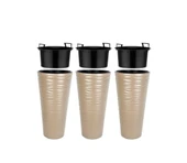 Omnipazar SO-KVT1 Kumsal Vazo Saksı Takımı 5.5 lt Mocha 3 Adet thumbnail 1