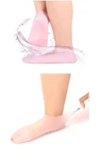 1 Çift Silikon Jel Topuk Nemlendirici Çorap Ayak Bakımı Çatlama Koruyucu Krem Çorabı - 4