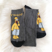 Simpson Y'ello Gri Çorap - 1