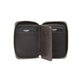 Guard Fermuarlı Kahverengi Hakiki Deri Mini Cüzdan Erkek / Kadın P796 thumbnail 2