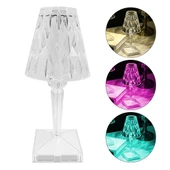 Powermaster HA-1638 Dekoratif RGB LED'li Ambiyans Masa Gece Lambası Şarjlı Dokunmatik Tuşlu - 1