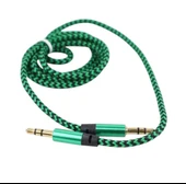 Powermaster PM-2418 Metal Başlıklı Örgülü Erkek - Erkek 1.5 Metre Stereo Aux Kablo - 3