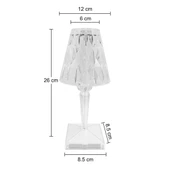 Powermaster HA-1638 Dekoratif RGB LED'li Ambiyans Masa Gece Lambası Şarjlı Dokunmatik Tuşlu - 2