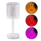 Powermaster HA-1788 Dekoratif RGB LED'li Ambiyans Masa Gece Lambası Şarjlı Dokunmatik Tuşlu - 1