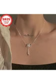 Nilu Lotuslu 925 Ayar Gümüş Kolye Sevgililer günü , annenize verilecek en güzel gümüş hediyesi - 2