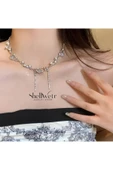 Aurelya Choker Gümüş Kolye Sevgililer günü , annenize verilecek en güzel gümüş hediyesi - 1