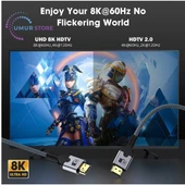 2-Metre HDMI To HDMI Ultra Sertifikalı HDMI 2.1 Kablo 48Gbps 8K/60Hz,4K/120Hz,4K/60Hz, Earc, Hdcp 2.2, D-Hdr, Dolby Vision thumbnail 2