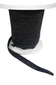 Kadife Kurdele Simli 1 cm Siyah 2 Metre - 1