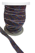 Kadife Kurdele Simli 1,5 cm Karışık Renk 2 Metre - 1
