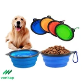 Vonkap Kedi Köpek Katlanabilir Mama Kabı thumbnail 1