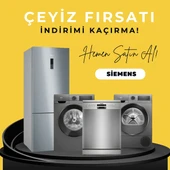 Siemens Beyaz Eşya Çeyiz Seti Gri KG55NCIE0N - WG44A2ZRTR - WQ42G20RTR - SN21600DT - 1