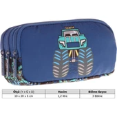 Kaukko Kıds 3 Bölmeli Kalem Çantası (leather Truck)krn-L8261 - 3