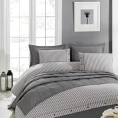 Schafer Home Loria Yatak Örtüsü Nevresim Seti 7 Parça-Antrasit - 9