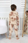 Cute Michey Çizgi Yüzler Desenli Erkek Çocuk Pijama Takımı thumbnail 6