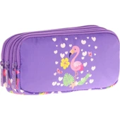 Kaukko Kıds 3 Bölmeli Kalem Çantası (cheerful Flamıngo)krn-L8226 - 1