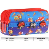 Kaukko Kıds 3 Bölmeli Kalem Çantası (fancy Car)krn-L8258 - 3