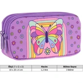 Kaukko Kıds 3 Bölmeli Kalem Çantası (layer Butterfly)krn-L8248 - 3