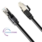 Cat6 25 cm F/utp 1g 250 Mhz 26 Awg Cca Folyo Kaplamalı Profesyonel Ftp Network Ethernet Patch Cord Kablo 25CM 0.25M thumbnail 2