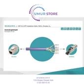 Cat6 Utp 23AWG Gri 500M Makara Saf Bakır Kablo 0.50MM DK-1613-VH-5-GR thumbnail 1