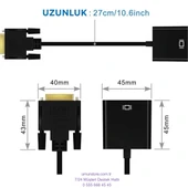 Dvı-D 24+1 Erkek To VGA Dişi Çevirici Adaptör Kablo - 2