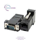 VGA Extender RJ45 Cat5/cat6/cat7 Uzatıcı Çevirici (2'li Paket) thumbnail 1