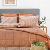 Schafer Home Loria Yatak Örtüsü Nevresim Seti 7 Parça-Turuncu - 4
