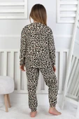 Minik Uyku Avcısı - Vahşi Rahatlık Serisi Leopar Desenli Kız Çocuk Pijama Takımı thumbnail 10