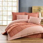 Schafer Home Loria Yatak Örtüsü Nevresim Seti 7 Parça-Turuncu - 9