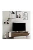 BMdekor Tv Ünitesi Londra Ceviz Beyaz 150 Cm thumbnail 2