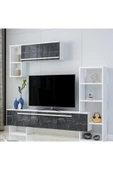 BMdekor Tv Ünitesi Beyaz Mermer Desen - 1