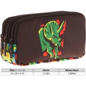 Kaukko Kıds 3 Bölmeli Kalem Çantası (leather Spaceshıp)krn-L8263 - 3